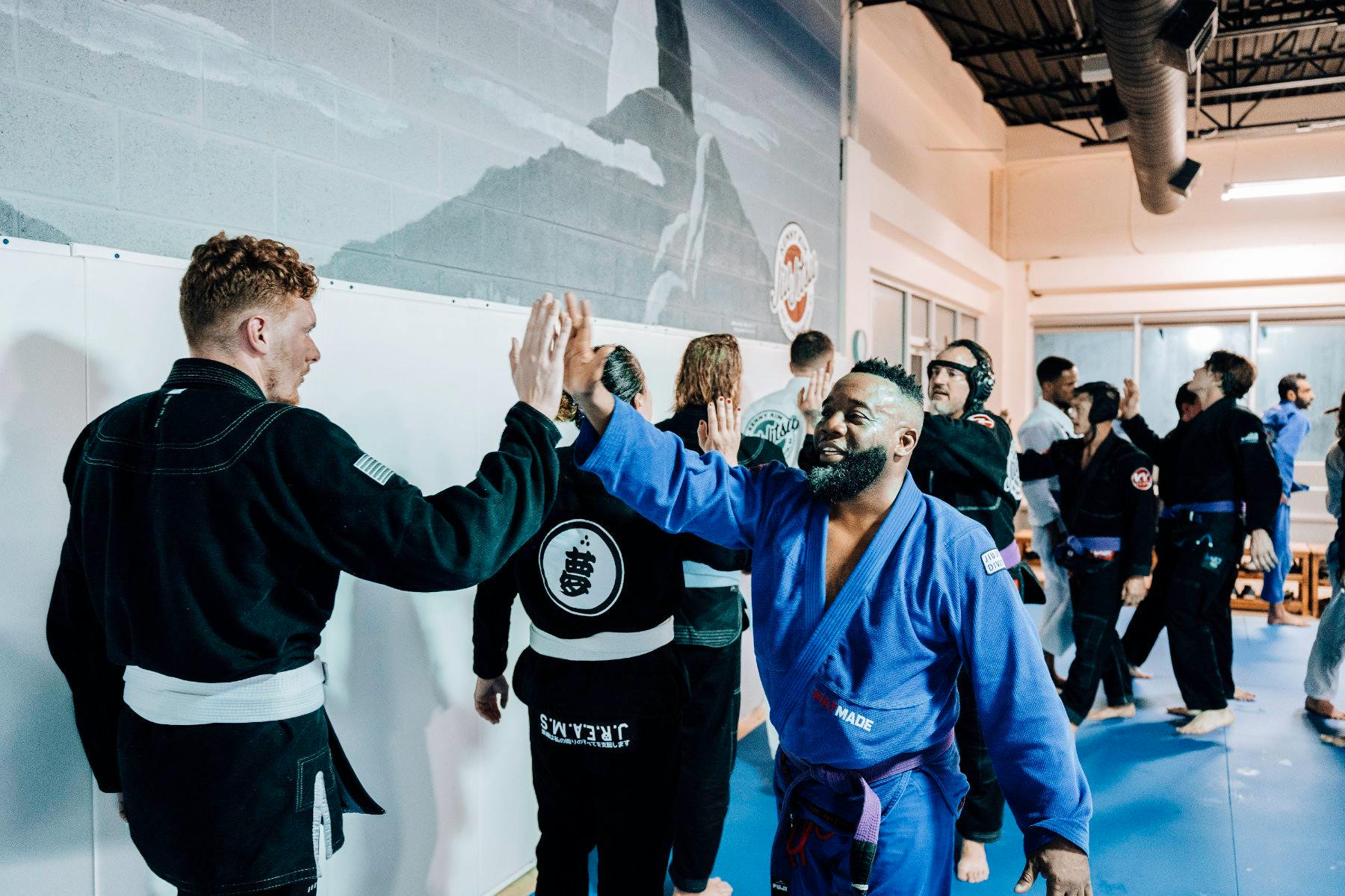 Students training at Kenny Kim BJJ Academy